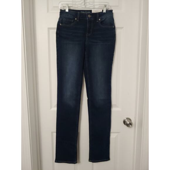 NWT Maurices Mid Rise Straight Leg sz 4 Xlong - Picture 1 of 5